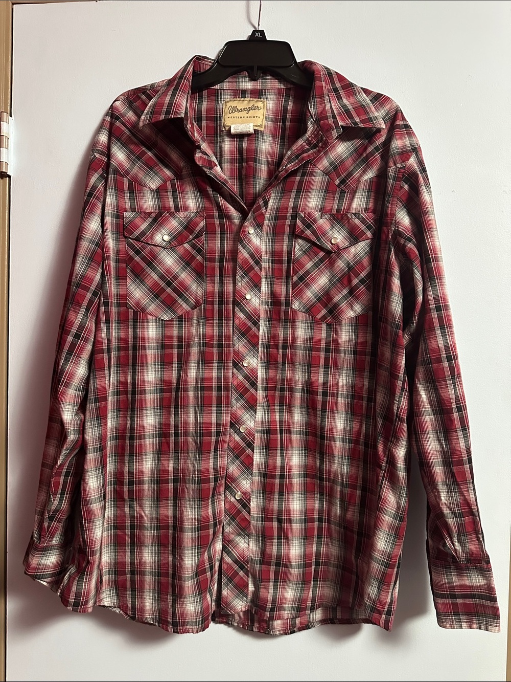 Wrangler Western Plaid Pearl Snap Shirt